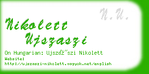 nikolett ujszaszi business card